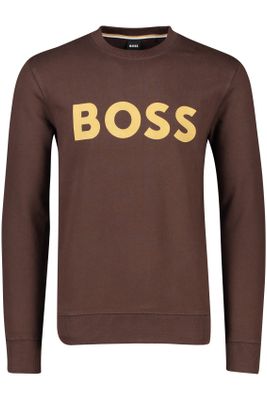 Hugo Boss Hugo Boss sweater bruin geprint katoen