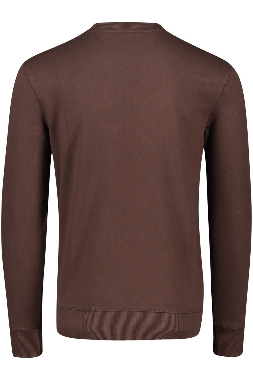 Hugo Boss sweater bruin geprint katoen 