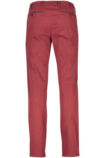 Meyer Chino katoenen broek model Chicago rood effen katoen