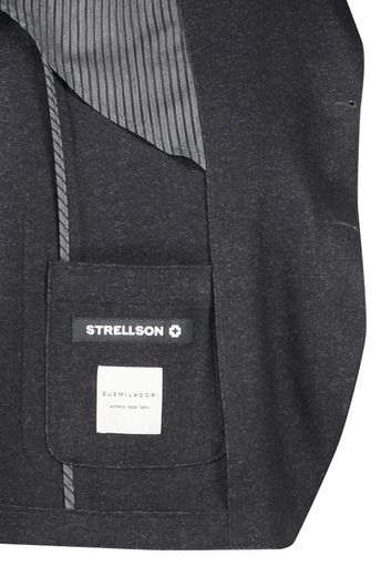 kostuum mix en match Strellson wol normale fit zwart effen