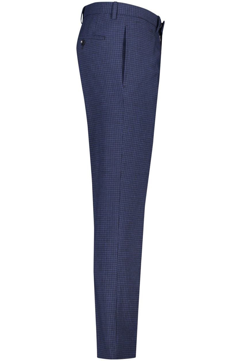 Strellson pantalon mix en match blauw geruit Strellson pantalon mix en match normale fit blauw geruit