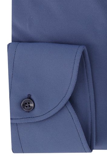 John Miller business overhemd John Miller Slim Fit slim fit blauw effen 