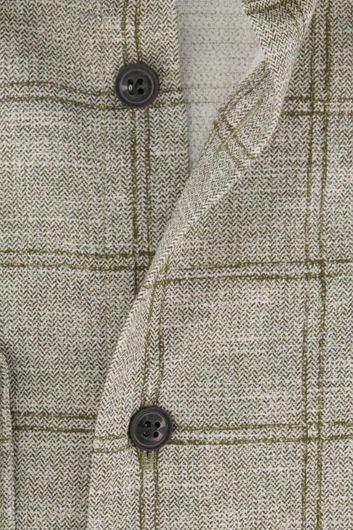 business overhemd John Miller Tailored Fit groen geruit katoen slim fit 