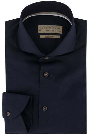 Donkerblauw overhemd John Miller Tailored Fit