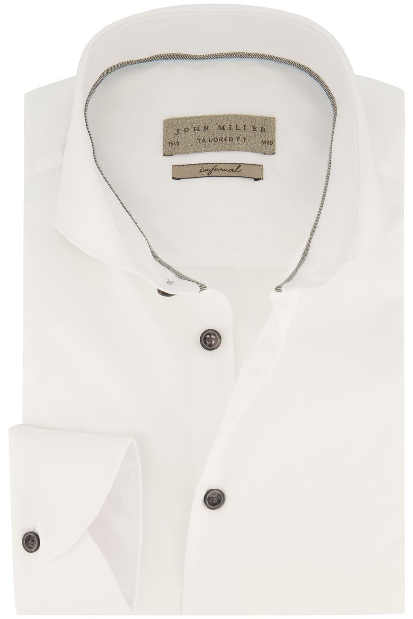 Zakkelijk John Miller overhemd wit effen katoen Tailored Fit