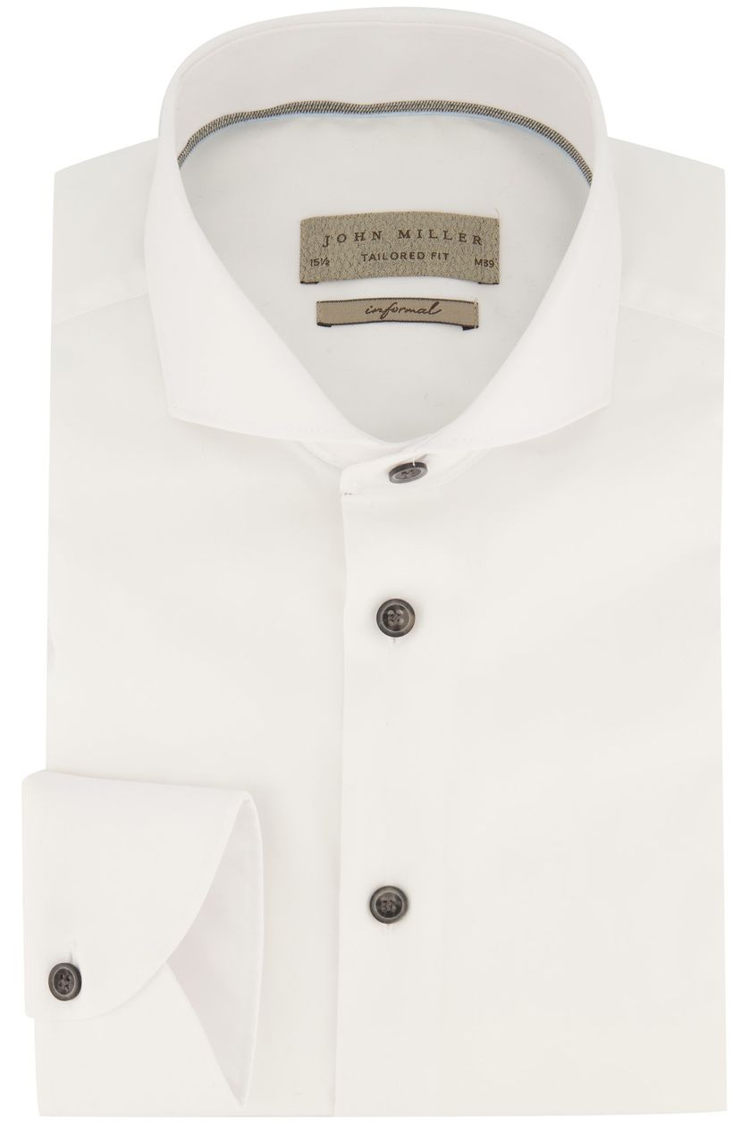 Zakkelijk John Miller overhemd wit effen katoen Tailored Fit