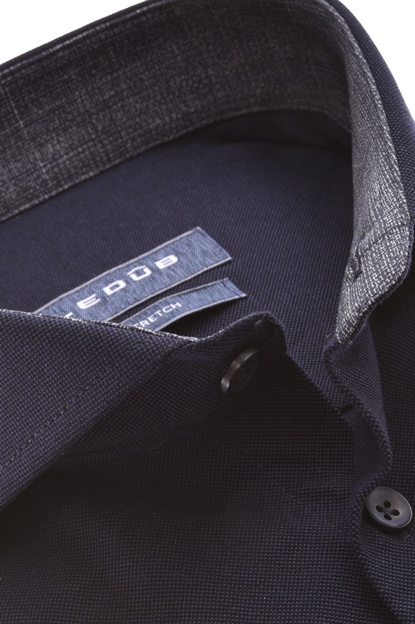 Ledub business overhemd Modern Fit donkerblauw effen cutaway boord