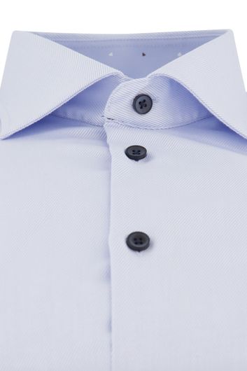 Ledub overhemd mouwlengte 7 Modern Fit New normale fit lichtblauw effen katoen