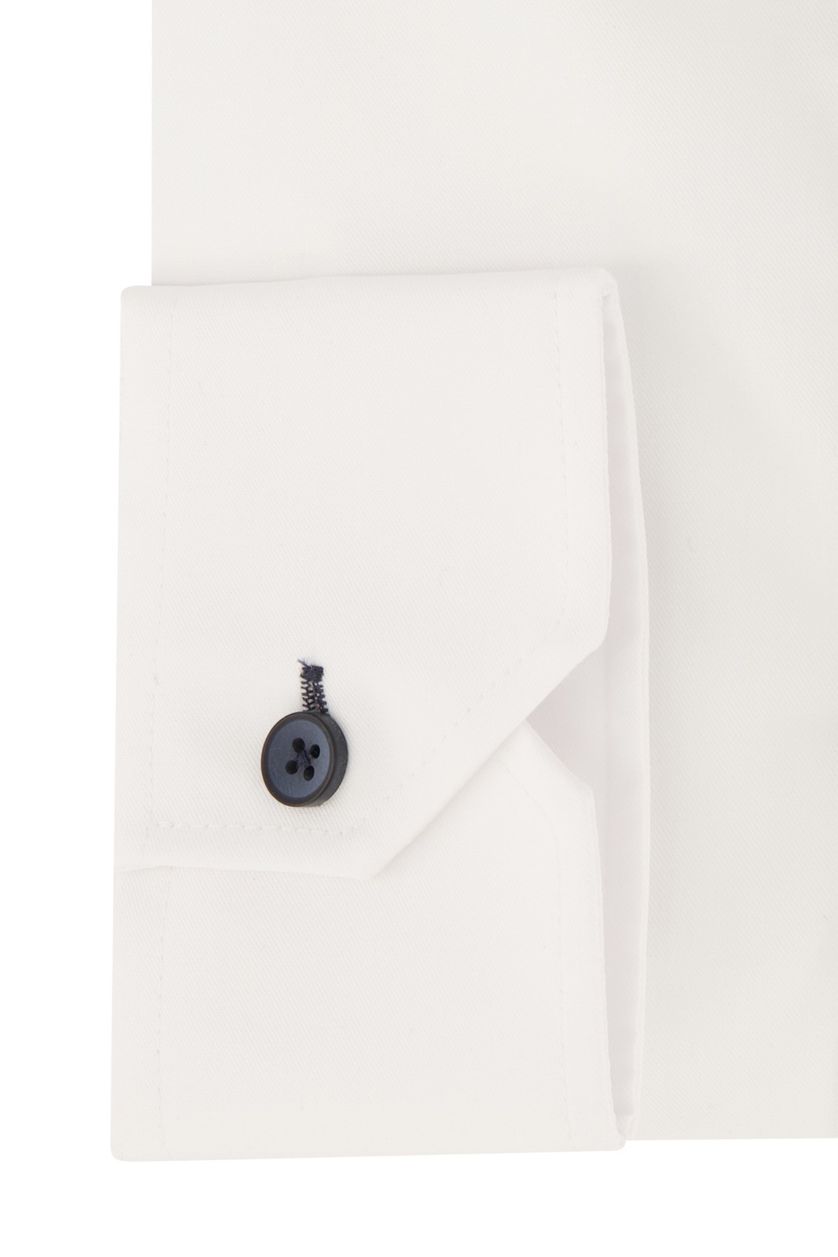 Ledub overhemd mouwlengte 7 Modern Fit New wit effen katoen normale fit