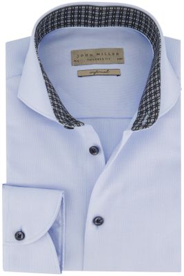 John Miller John Miller business overhemd Tailored Fit lichtblauw effen katoen slim fit