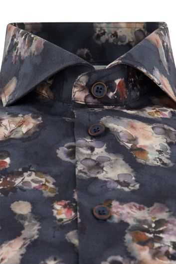 John Miller business overhemd John Miller Tailored Fit normale fit donkerblauw geprint katoen