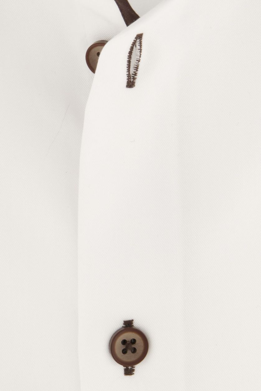 Ledub business overhemd strijkvrij Modern Fit New wit effen katoen