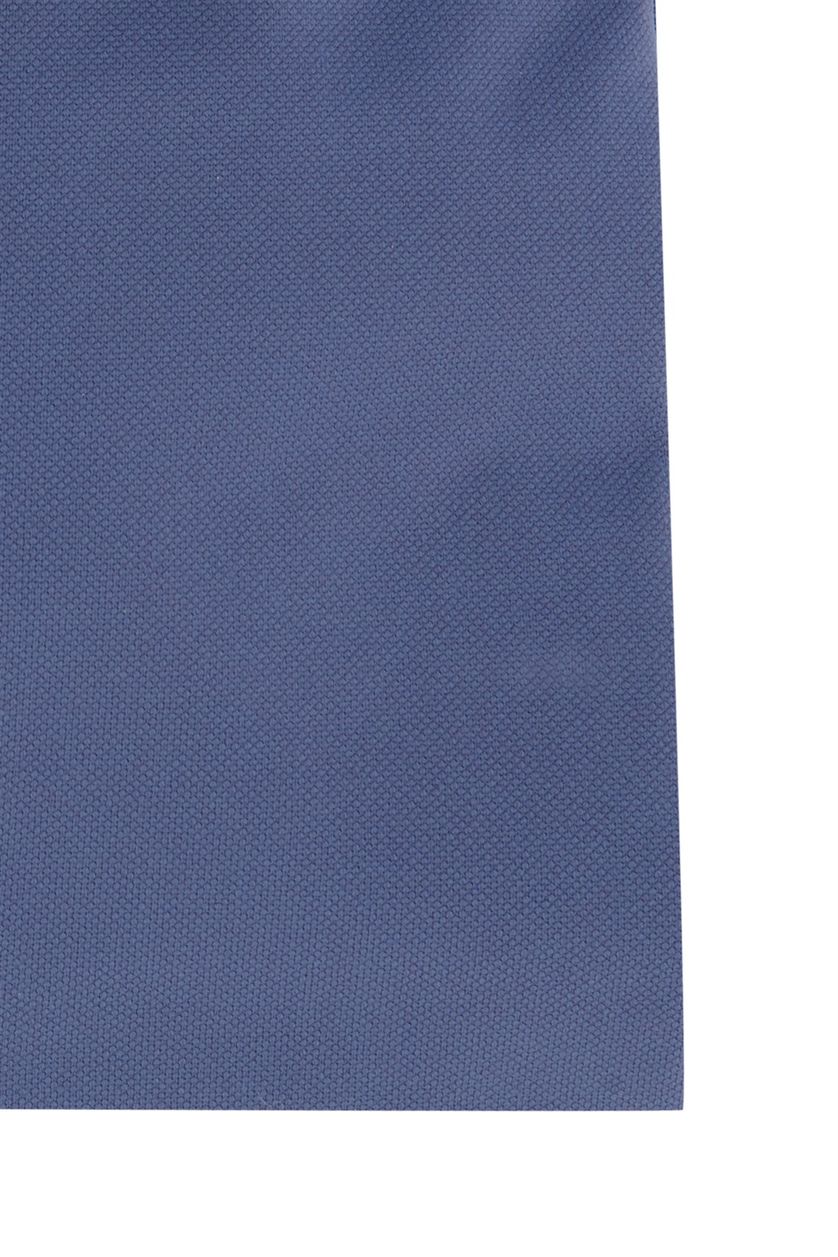 John Miller overhemd mouwlengte 7 blauw effen slim fit