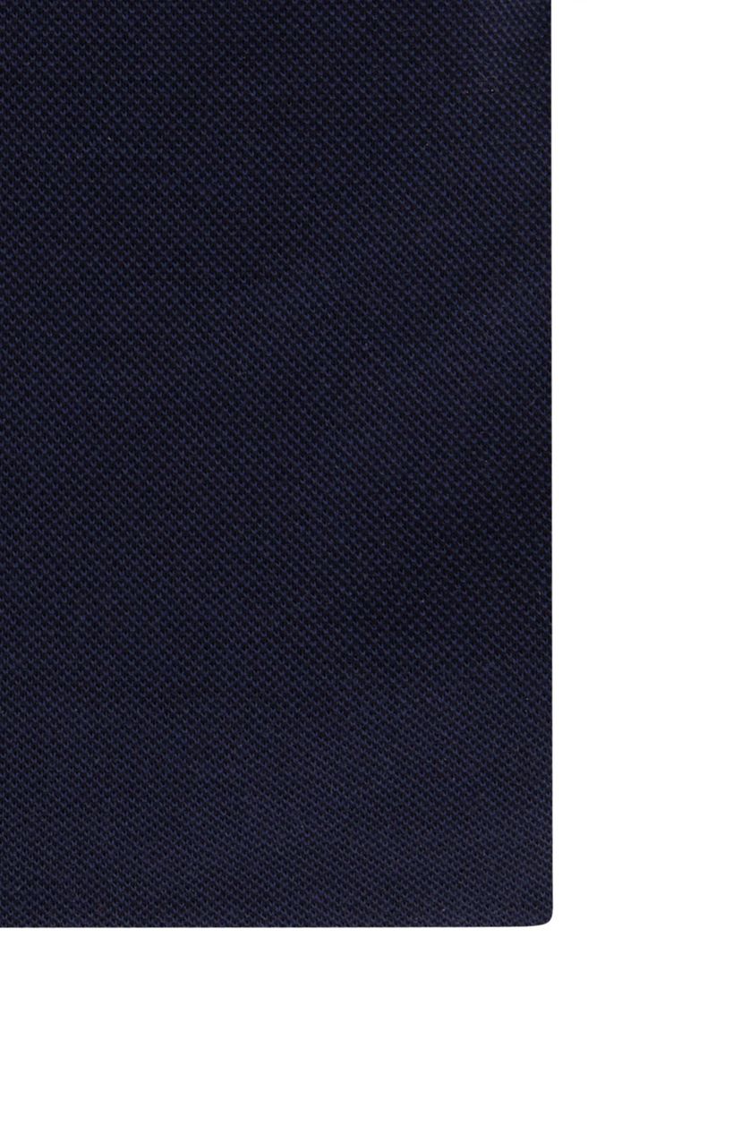 John Miller overhemd mouwlengte 7 Slim Fit donkerblauw effen katoen extra slim fit