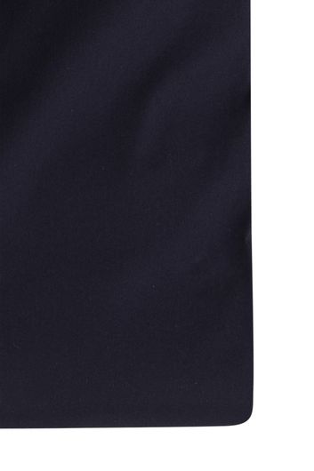 John Miller overhemd mouwlengte 7 Tailored Fit slim fit donkerblauw effen katoen