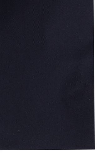 John Miller overhemd mouwlengte 7 slim fit donkerblauw effen katoen met wide spread boord