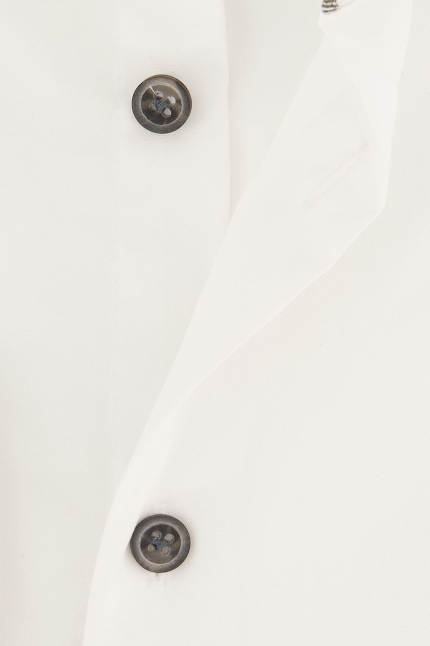 John Miller overhemd mouwlengte 7 wit effen katoen met wide spread boord