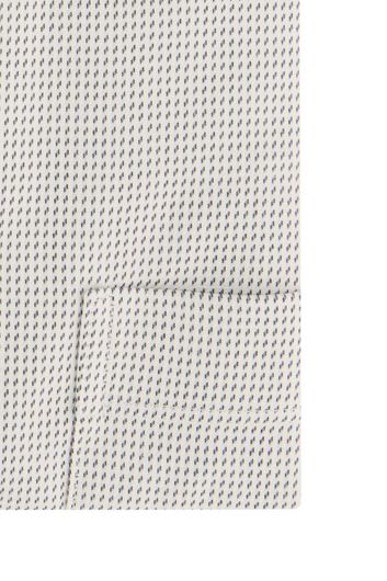 John Miller business overhemd Tailored Fit normale fit grijs geprint katoen