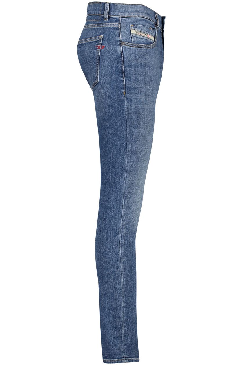 Diesel jeans blauw effen slim fit katoen D-strukt