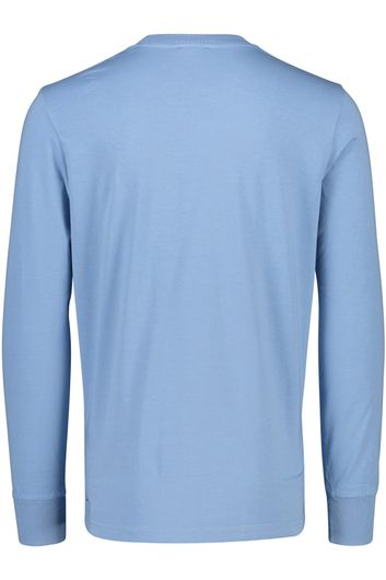 T-shirt Diesel  lichtblauw effen katoen normale fit