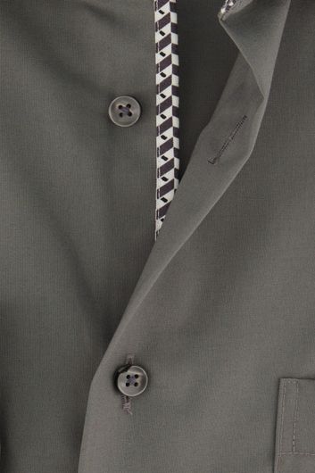 business overhemd Seidensticker Regular grijs effen katoen normale fit 