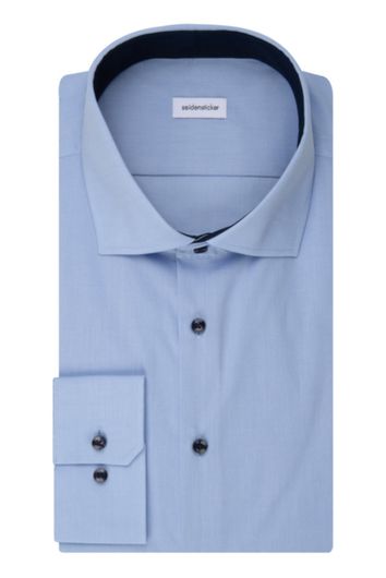 Seidensticker business overhemd normale fit lichtblauw effen katoen
