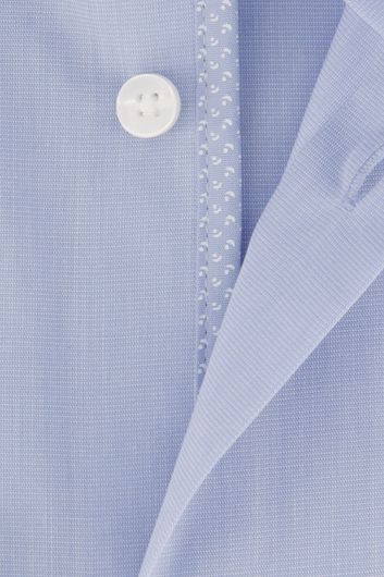 business overhemd Seidensticker lichtblauw effen katoen normale fit 