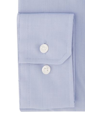 business overhemd Seidensticker lichtblauw effen katoen normale fit 