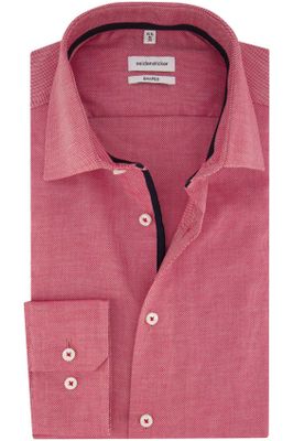 Seidensticker business overhemd Seidensticker  roze effen katoen normale fit 