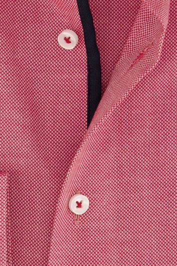 business overhemd Seidensticker  roze effen katoen normale fit 