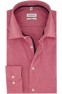 Seidensticker business overhemd Seidensticker Slim roze effen katoen extra slim fit 