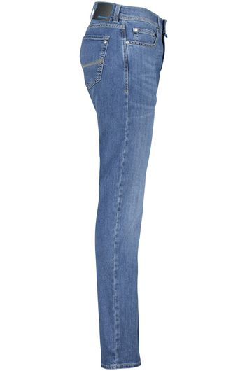 Blauwe uni Pierre Cardin jeans katoen