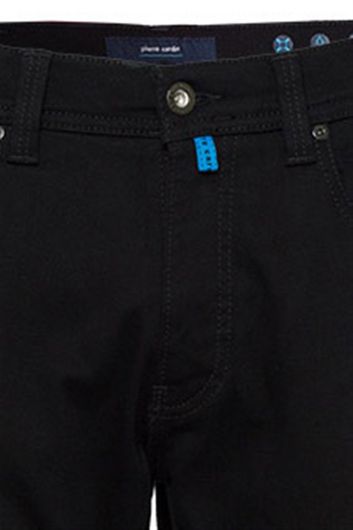 jeans Pierre Cardin zwart effen katoen Lyon