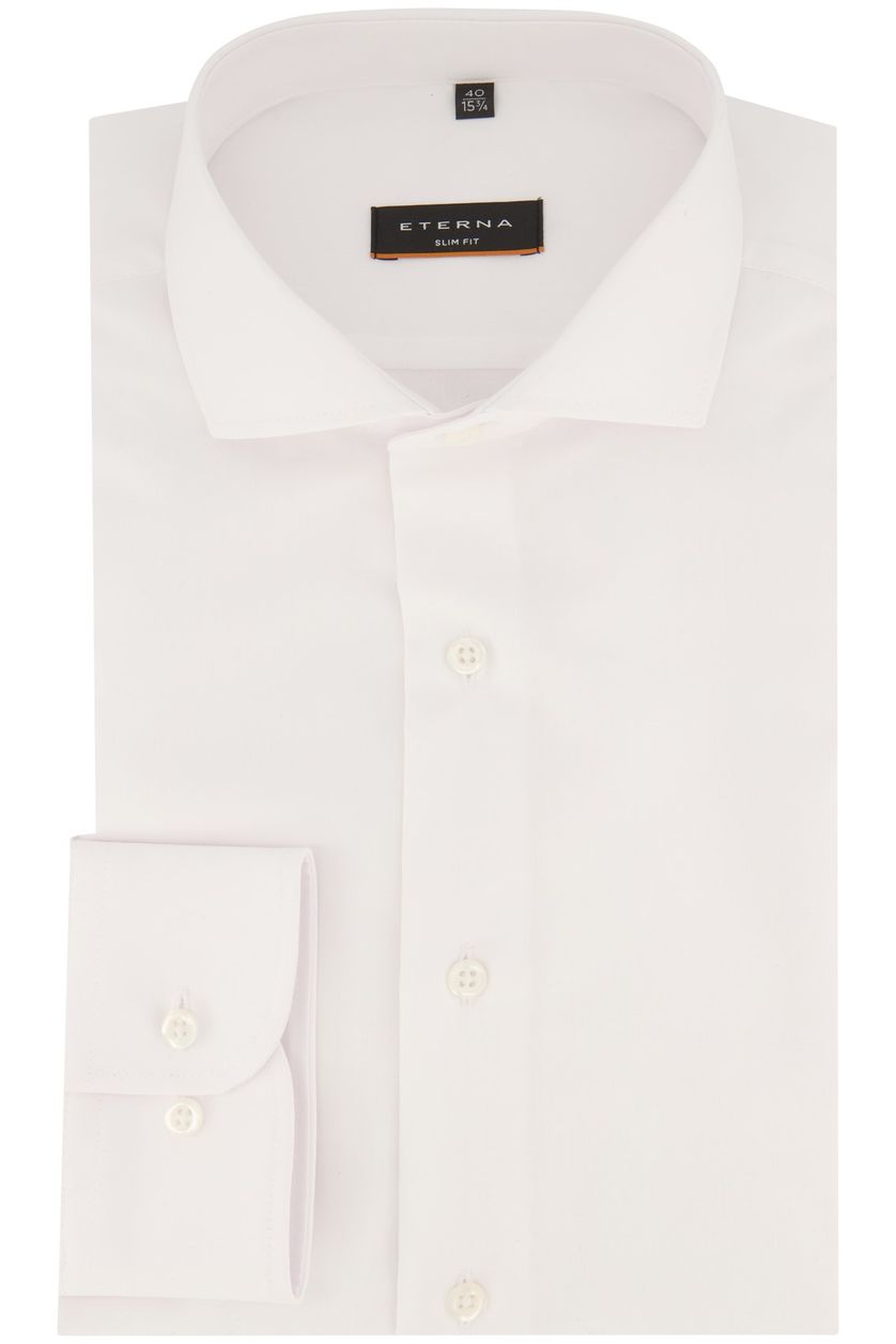 Eterna business overhemd Slim Fit wit effen katoen slim fit strijkvrij