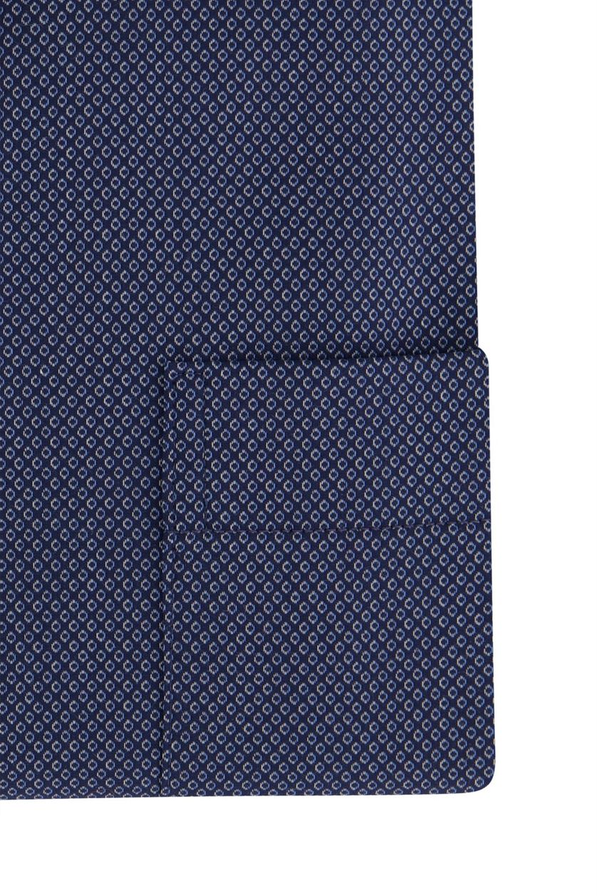Eterna business overhemd Comfort Fit blauw geprint katoen wijde fit