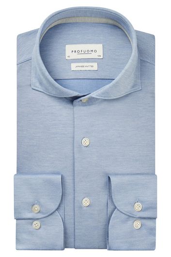 business overhemd Profuomo lichtblauw effen katoen slim fit 