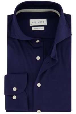 Profuomo Profuomo business overhemd donkerblauw effen katoen slim fit