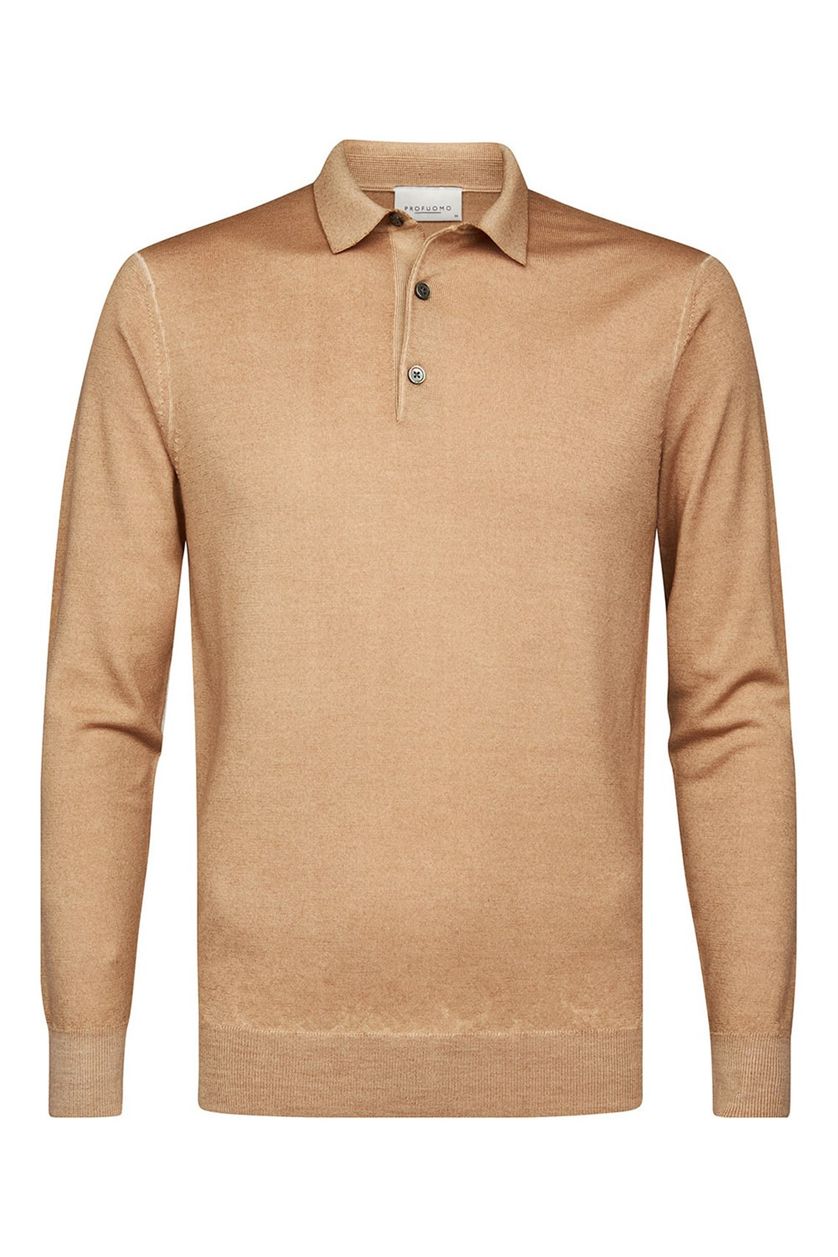 Profuomo polo normale fit camel effen wol
