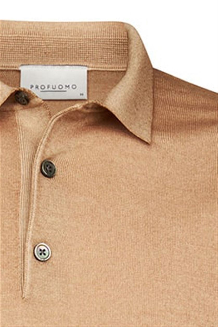 Profuomo polo normale fit camel effen wol