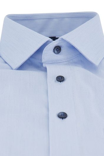 Olymp overhemd mouwlengte 7 normale fit lichtblauw effen 100% katoen