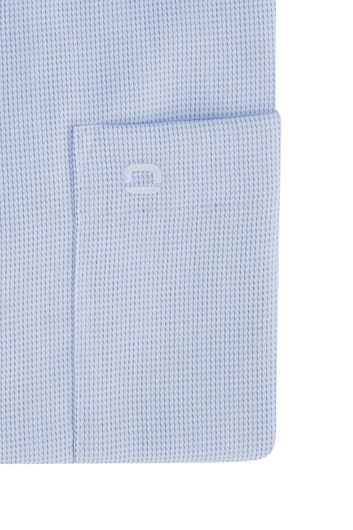 Olymp overhemd mouwlengte 7 normale fit lichtblauw effen 100% katoen