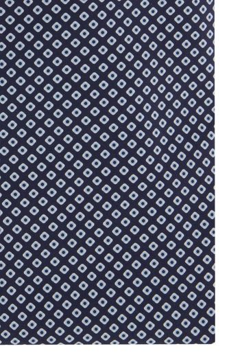 Olymp overhemd mouwlengte 7  extra slim fit donkerblauw geprint katoen