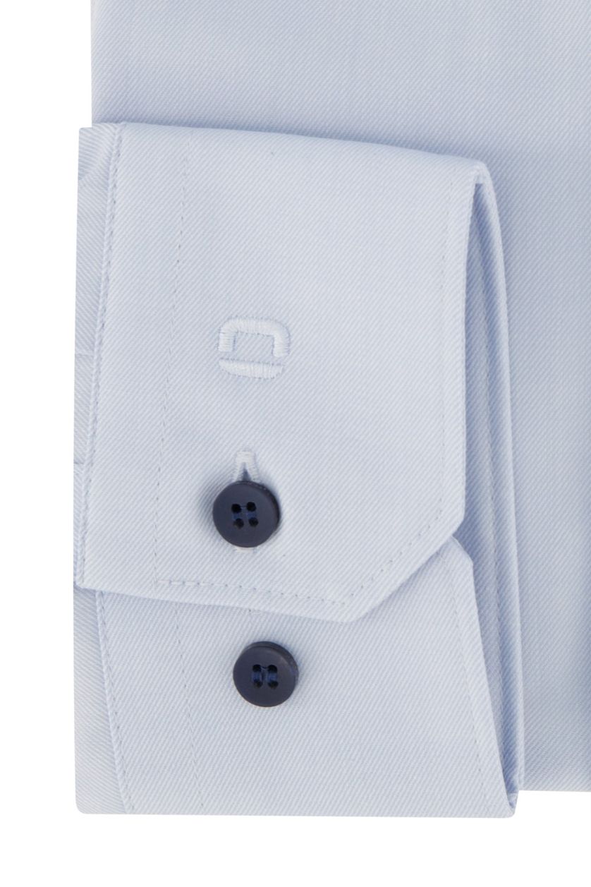 Olymp business overhemd No. 6 lichtblauw effen katoen super slim fit