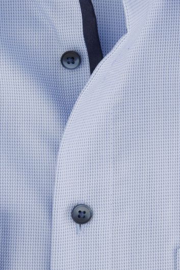 business overhemd Olymp Luxor Comfort Fit lichtblauw geprint katoen wijde fit 