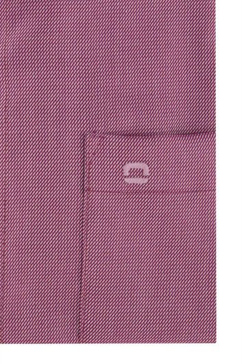 business overhemd Olymp Luxor Comfort Fit roze geprint katoen wijde fit 