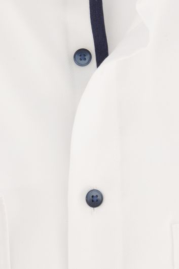 Olymp overhemd mouwlengte 7 wijde fit wit effen katoen