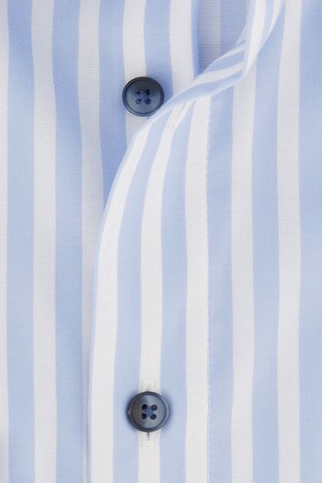 business overhemd Olymp  lichtblauw gestreept katoen normale fit 