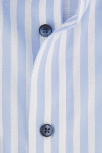 Olymp business overhemd Luxor Comfort Fit wijde fit lichtblauw gestreept katoen