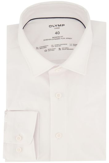 Olymp overhemd mouwlengte 7  normale fit wit effen katoen