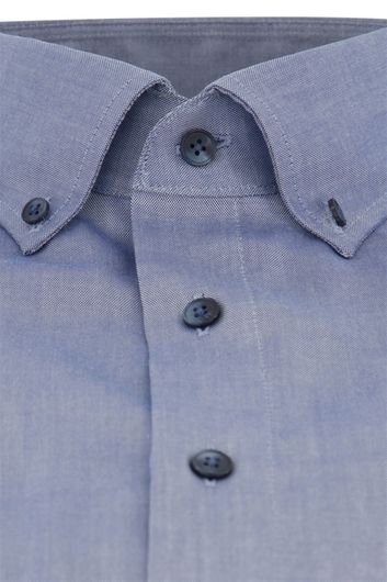 business overhemd Olymp  blauw effen katoen normale fit 
